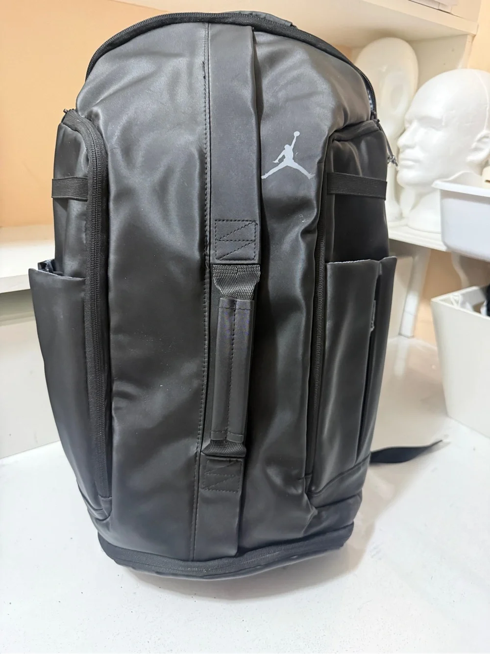Jordan Black Men's Athletic Backpack with Subtle Jumpman